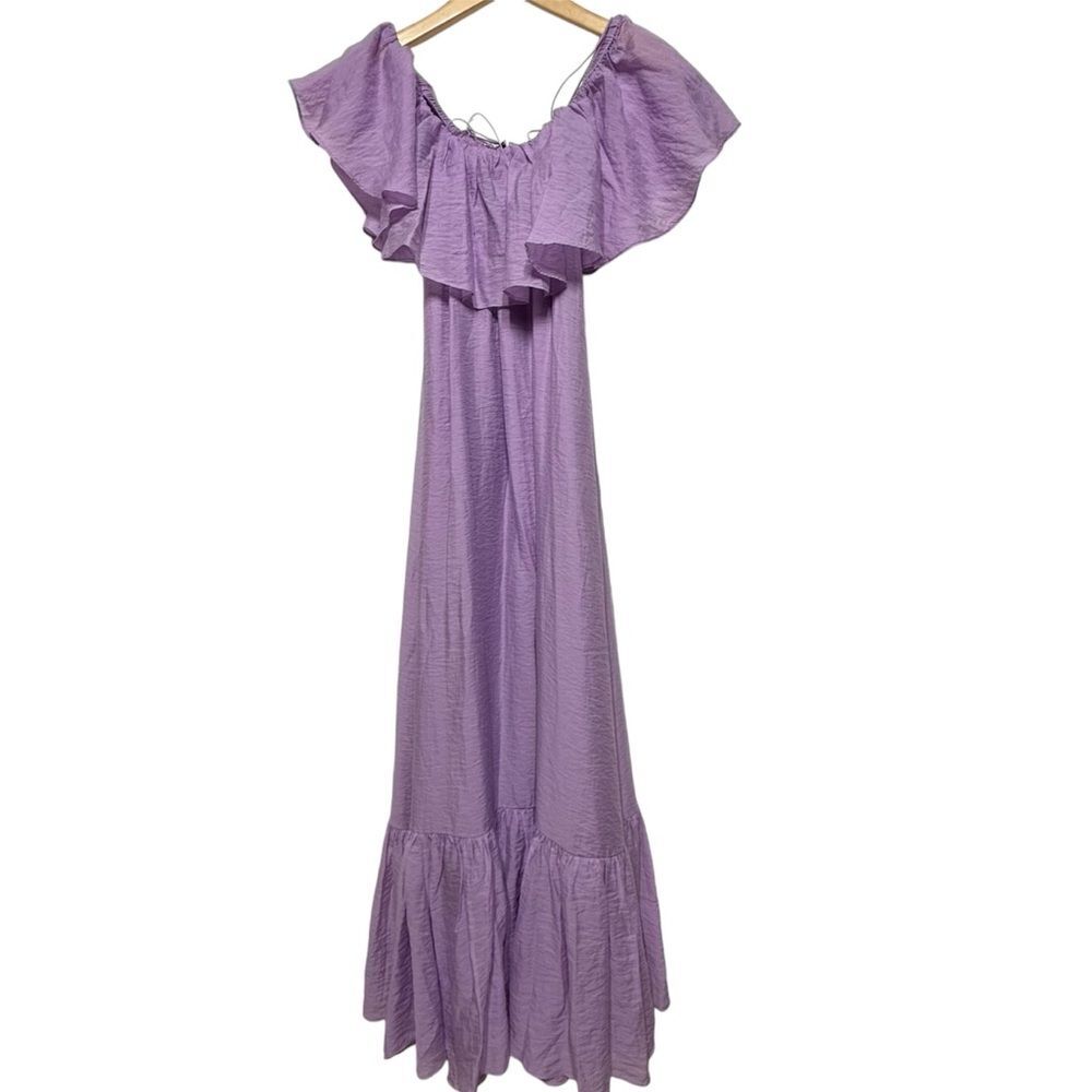 & OTHER STORIES Frill Maxi Dress in Purple 4 NWT - Picture 9 of 15
